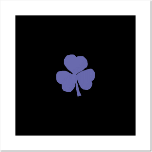 Small Periwinkle Shamrock for St Patricks Day Posters and Art